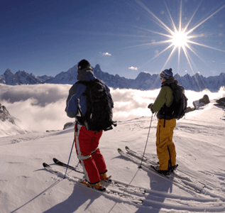 skiing in chatel