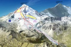 Tignes Glacier Piste Map