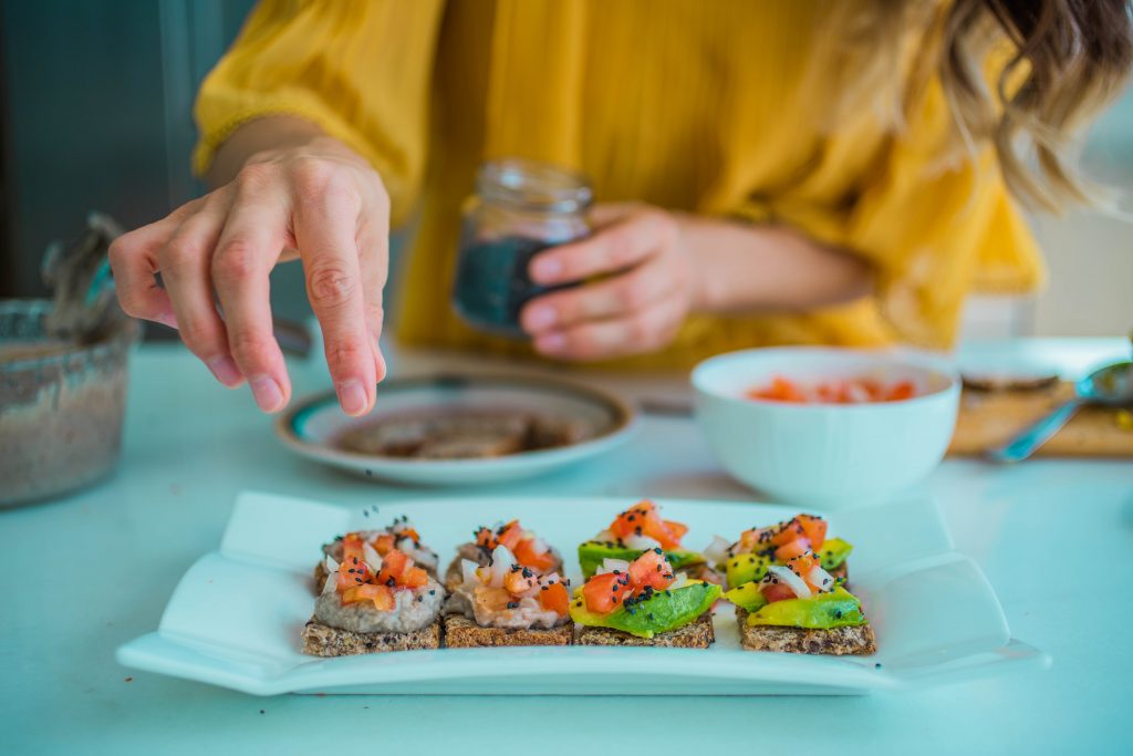 Selection of canapes - Dining out in Les Gets